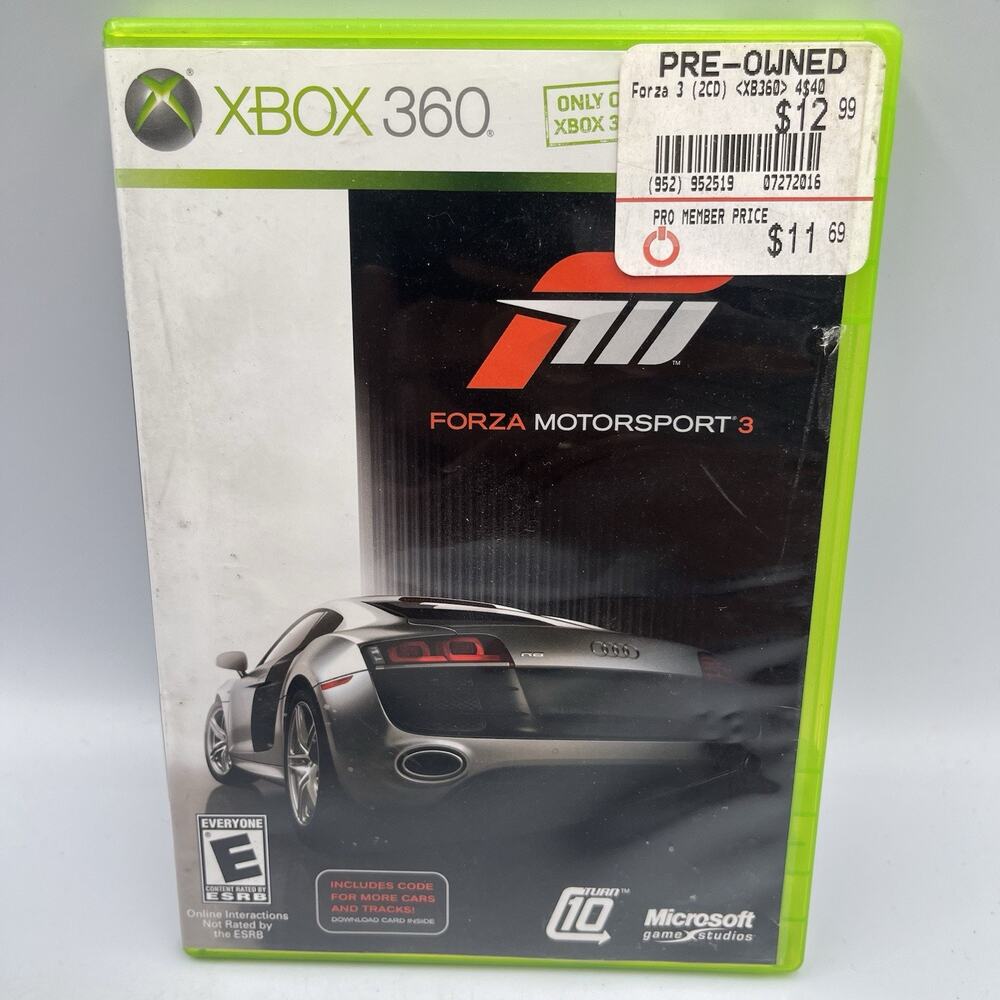 Microsoft Xbox 360 Forza Motorsport 3 Racing Game Complete + Manual Tested